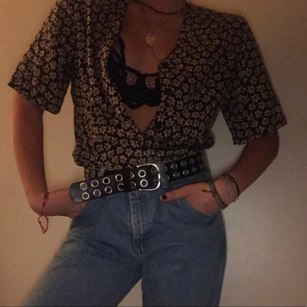 Floral button up